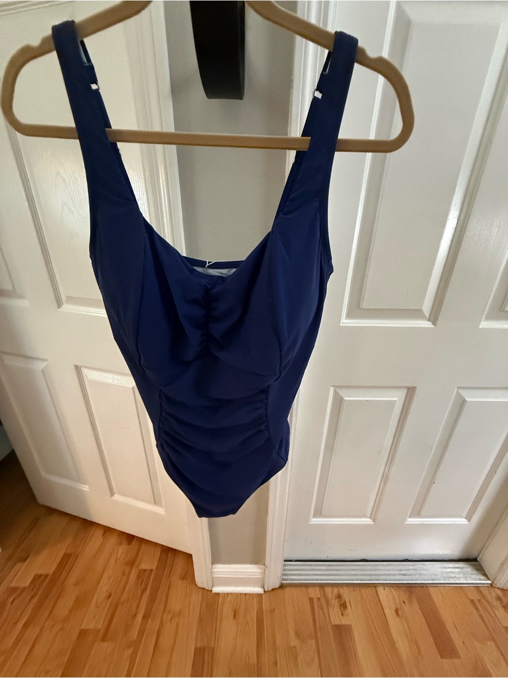 Cupshe Navy Blue Ruched One-Piece Swimsuit for Kids